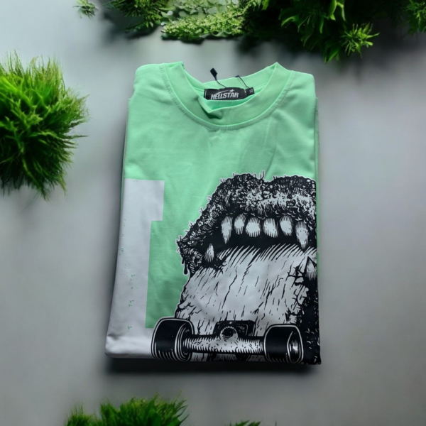 T-shirt Graphique Vert - Cyber Face – Image 3